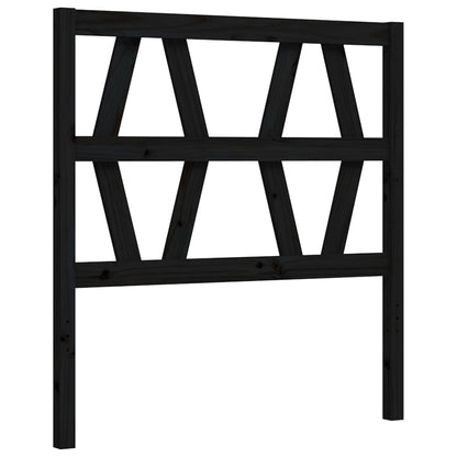 vidaXL Bed Frame without Mattress Black Small Single Solid Wood Pine