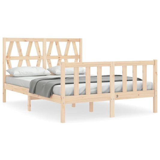 vidaXL Bed Frame without Mattress 140x200 cm Solid Wood Pine