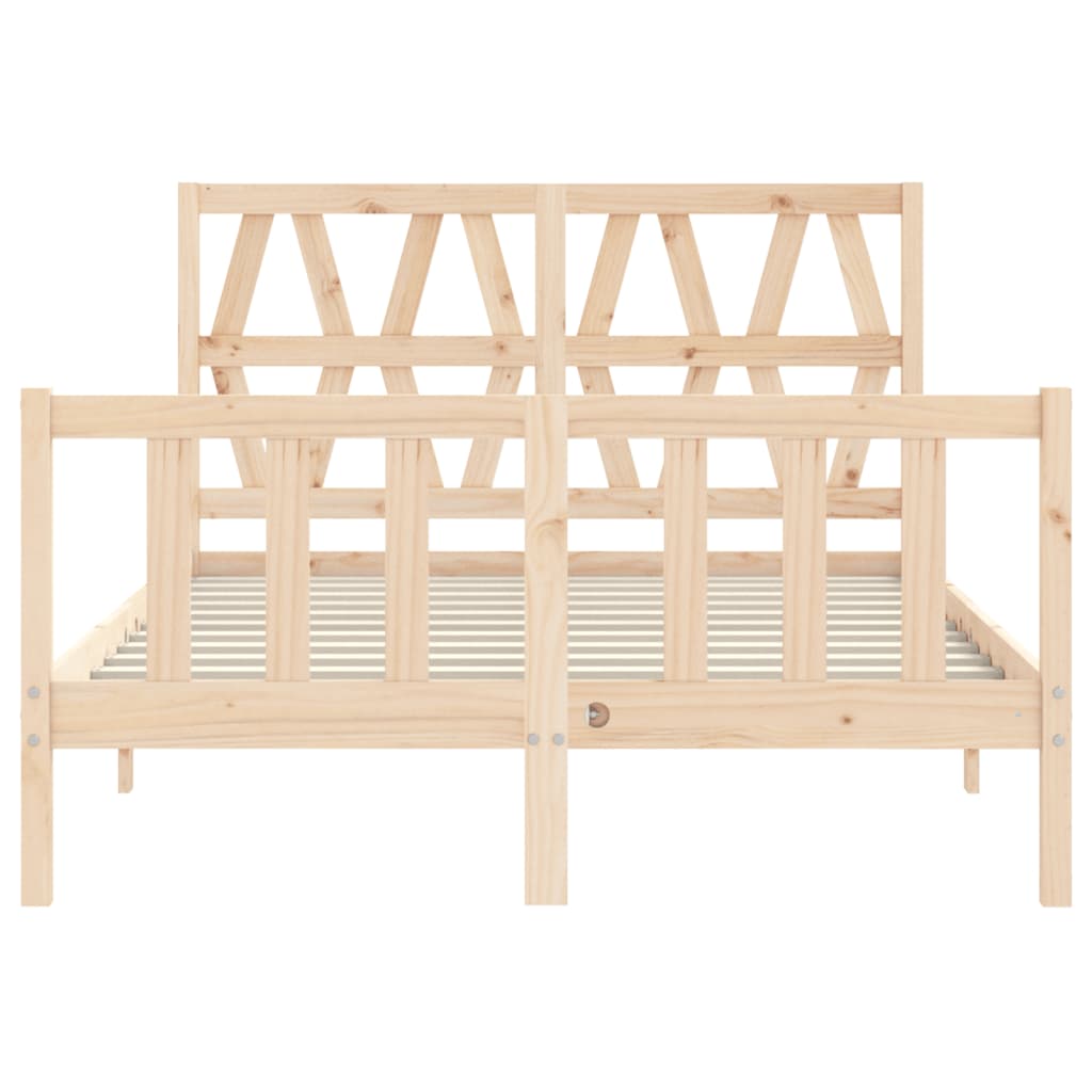 vidaXL Bed Frame without Mattress 140x200 cm Solid Wood Pine