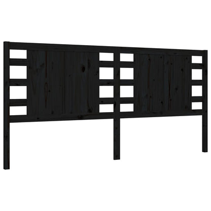 vidaXL Bed Frame without Mattress Black 200x200 cm Solid Wood Pine