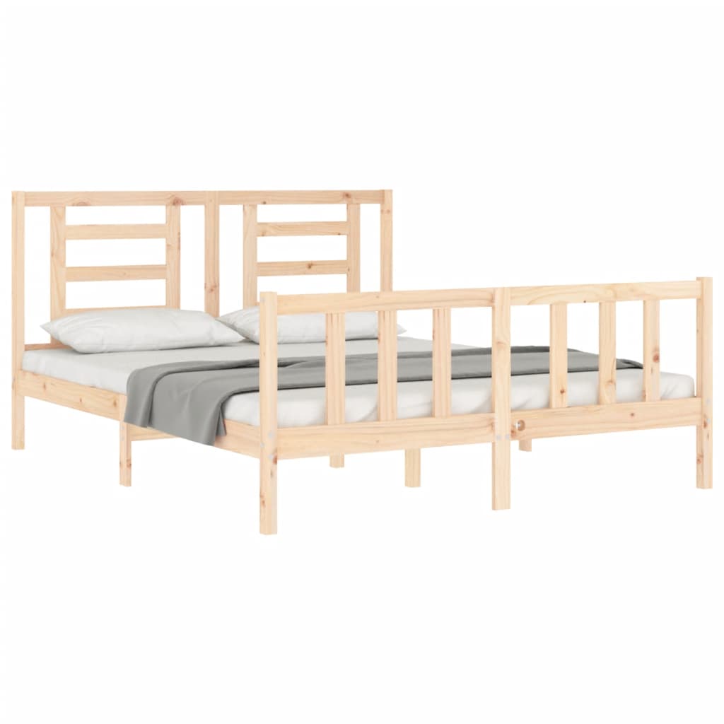 vidaXL Bed Frame without Mattress 160x200 cm Solid Wood Pine