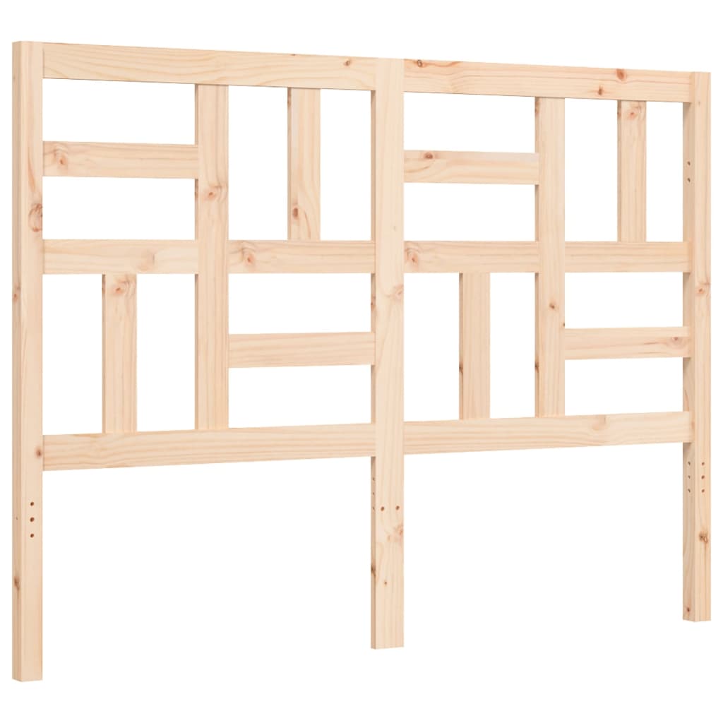 vidaXL Bed Frame | Natural | Solid Pinewood | Double | Bed Frame | Rectangular