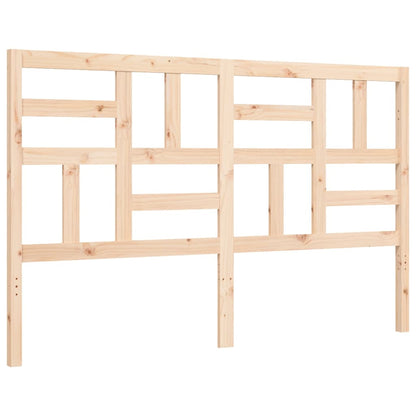vidaXL Bed Frame | Natural Pine | Solid Pine Wood, Plywood | Double Size