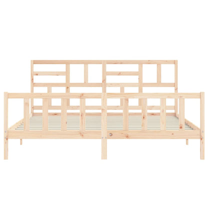 vidaXL Bed Frame without Mattress Super King Size Solid Wood Pine
