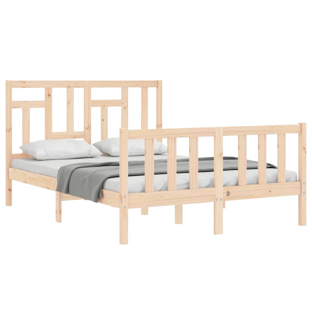 vidaXL Bed Frame without Mattress 140x200 cm Solid Wood Pine