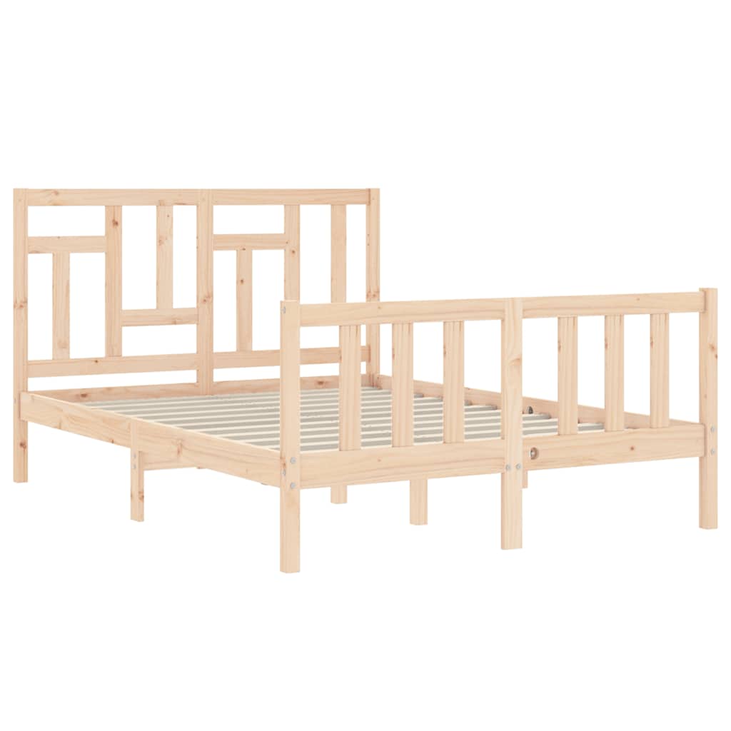 vidaXL Bed Frame without Mattress 140x200 cm Solid Wood Pine