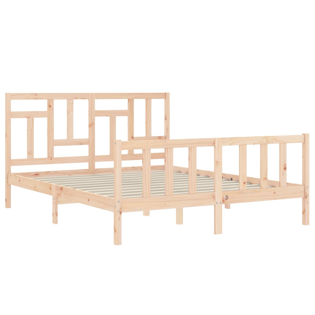 vidaXL Bed Frame without Mattress 160x200 cm Solid Wood Pine