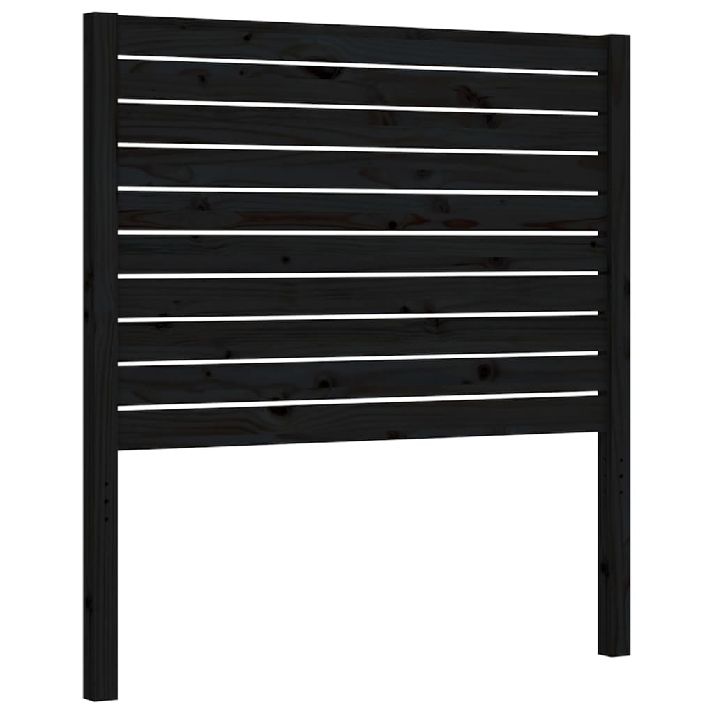 vidaXL Bed Frame without Mattress Black Small Single Solid Wood Pine