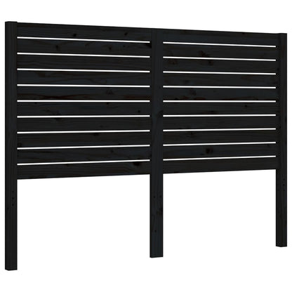 vidaXL Bed Frame without Mattress Black Double Solid Wood Pine