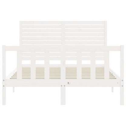 vidaXL Bed Frame without Mattress White 120x200 cm Solid Wood Pine