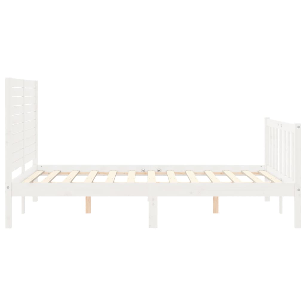 vidaXL Bed Frame without Mattress White 120x200 cm Solid Wood Pine