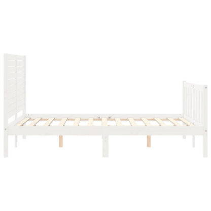 vidaXL Bed Frame without Mattress White 120x200 cm Solid Wood Pine