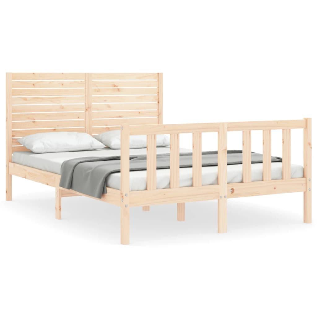 vidaXL Bed Frame without Mattress 140x200 cm Solid Wood Pine