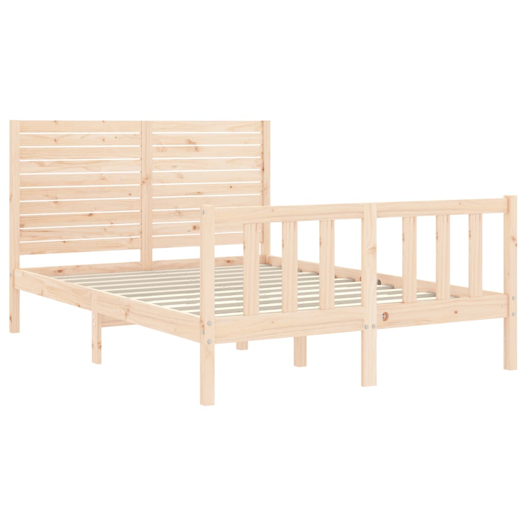 vidaXL Bed Frame without Mattress 140x200 cm Solid Wood Pine