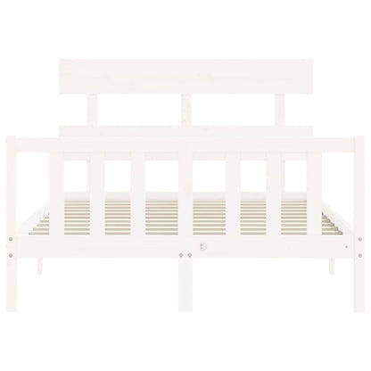 vidaXL Bed Frame without Mattress White 120x200 cm Solid Wood Pine
