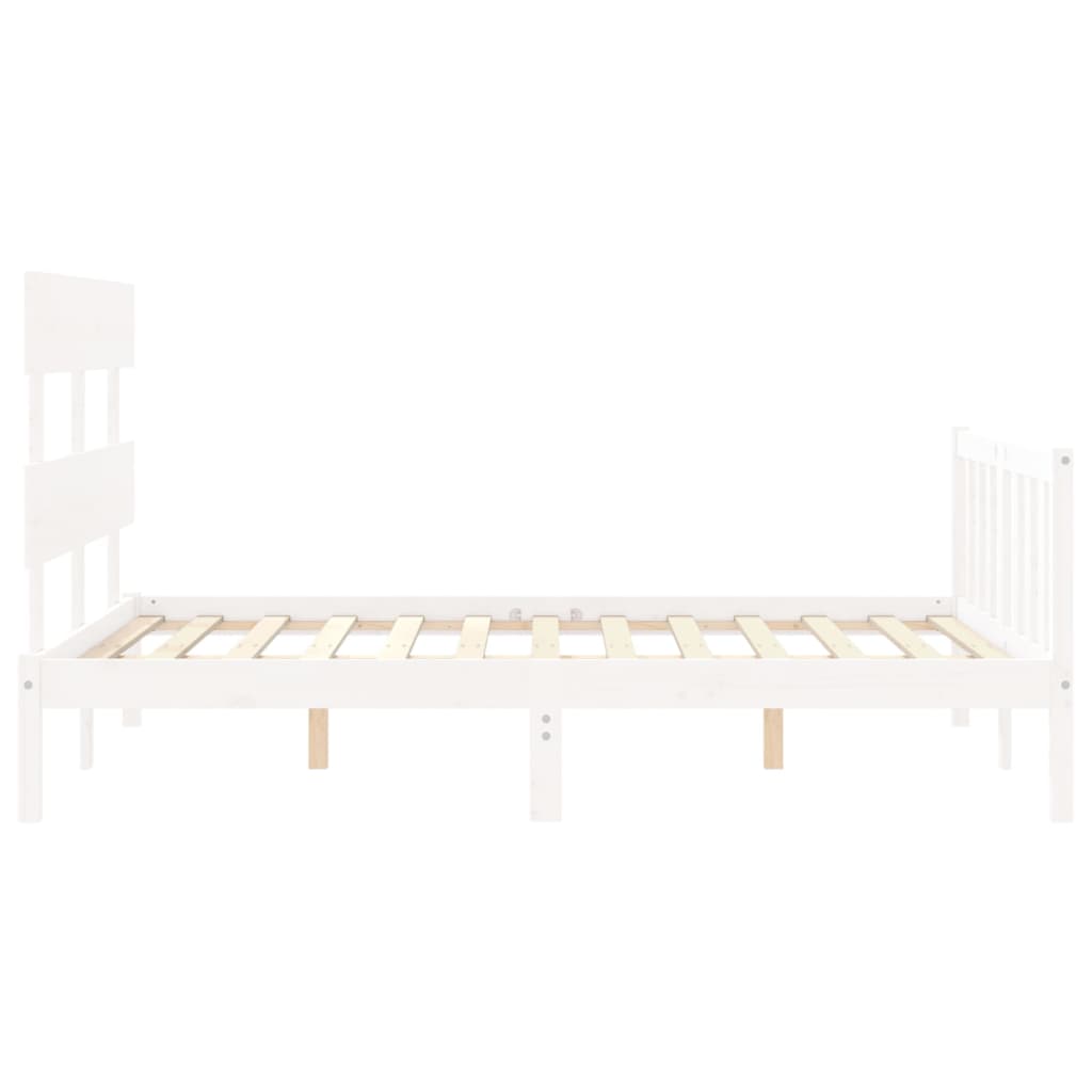 vidaXL Bed Frame without Mattress White 120x200 cm Solid Wood Pine