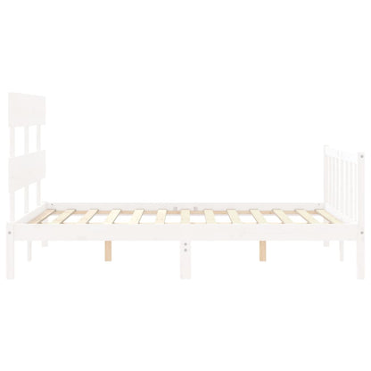 vidaXL Bed Frame without Mattress White 120x200 cm Solid Wood Pine
