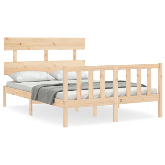 vidaXL Bed Frame without Mattress 140x200 cm Solid Wood Pine