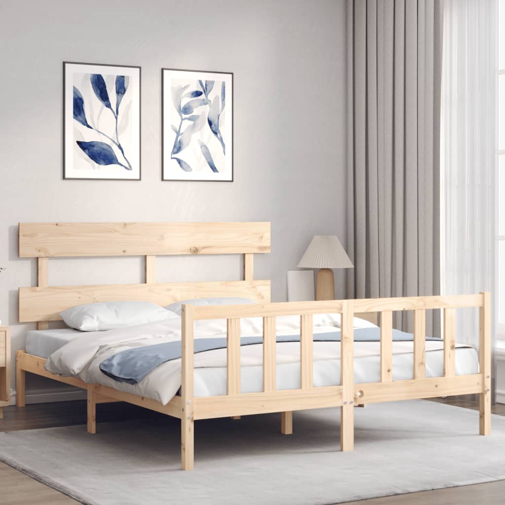 vidaXL Bed Frame without Mattress 160x200 cm Solid Wood Pine