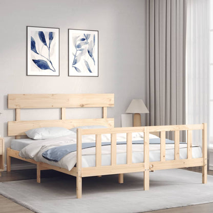 vidaXL Bed Frame without Mattress 160x200 cm Solid Wood Pine