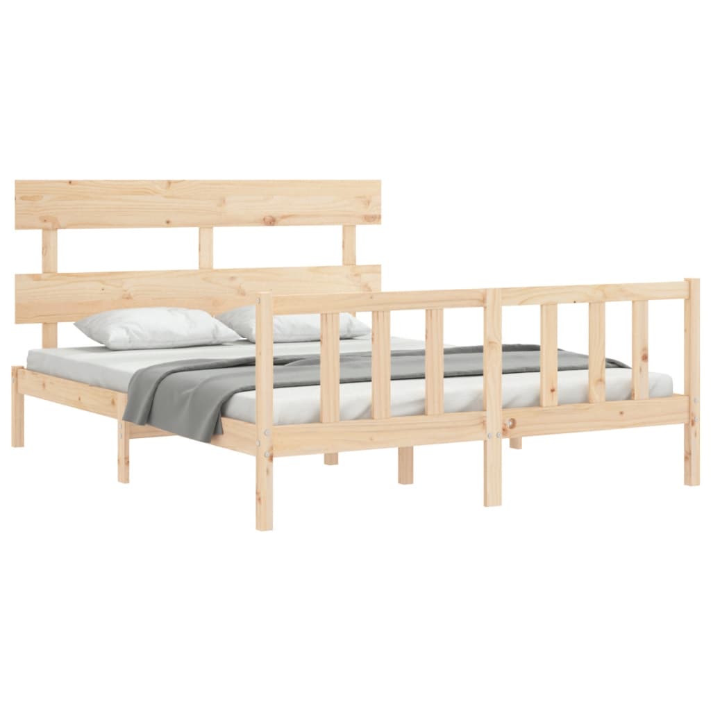 vidaXL Bed Frame without Mattress 160x200 cm Solid Wood Pine