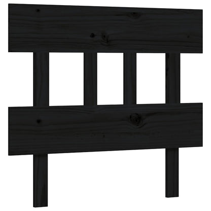 vidaXL Bed Frame without Mattress Black Small Single Solid Wood Pine