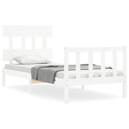 vidaXL Bed Frame without Mattress White 100x200 cm Solid Wood Pine
