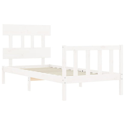 vidaXL Bed Frame without Mattress White 100x200 cm Solid Wood Pine