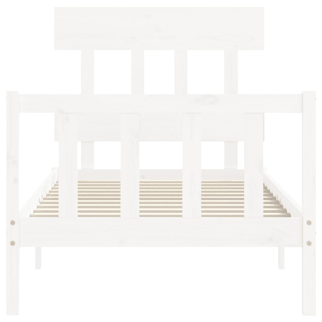 vidaXL Bed Frame without Mattress White 100x200 cm Solid Wood Pine