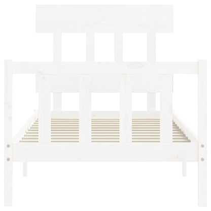 vidaXL Bed Frame without Mattress White 100x200 cm Solid Wood Pine