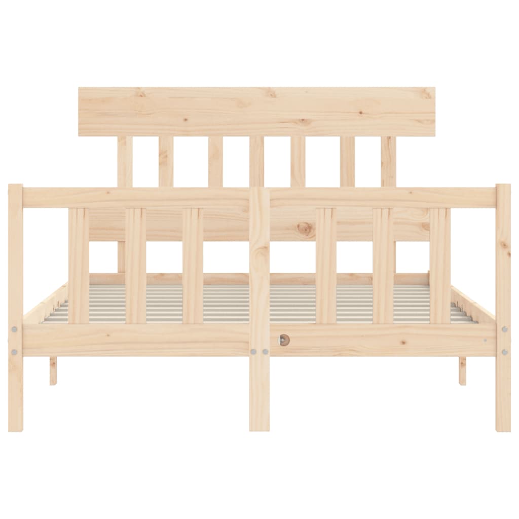 vidaXL Bed Frame without Mattress 140x200 cm Solid Wood Pine
