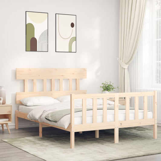 vidaXL Bed Frame without Mattress 140x200 cm Solid Wood Pine