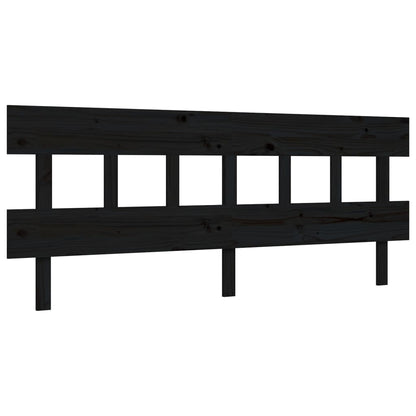 vidaXL Bed Frame without Mattress Black 200x200 cm Solid Wood Pine