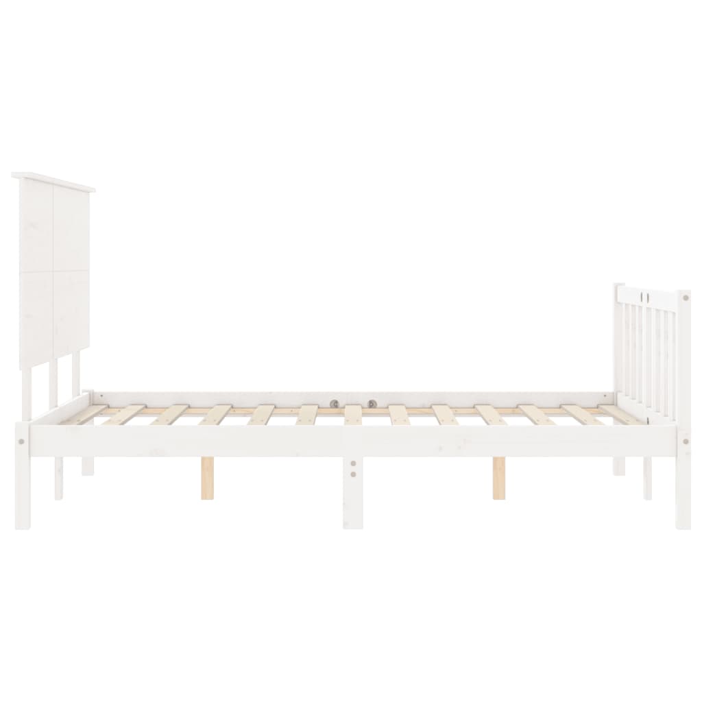 vidaXL Bed Frame without Mattress White 120x200 cm Solid Wood Pine