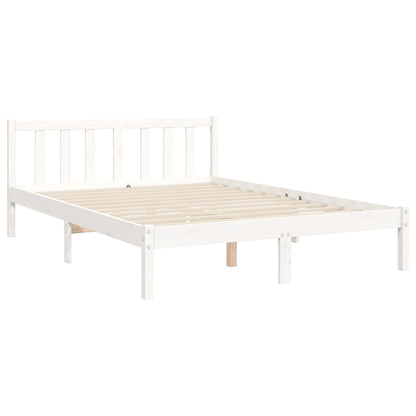 vidaXL Bed Frame without Mattress White 120x200 cm Solid Wood Pine