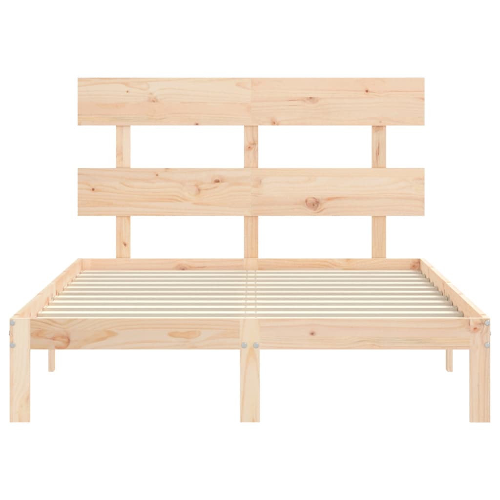 vidaXL Bed Frame without Mattress 140x190 cm Solid Wood Pine