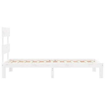 vidaXL Bed Frame without Mattress White 100x200 cm Solid Wood Pine
