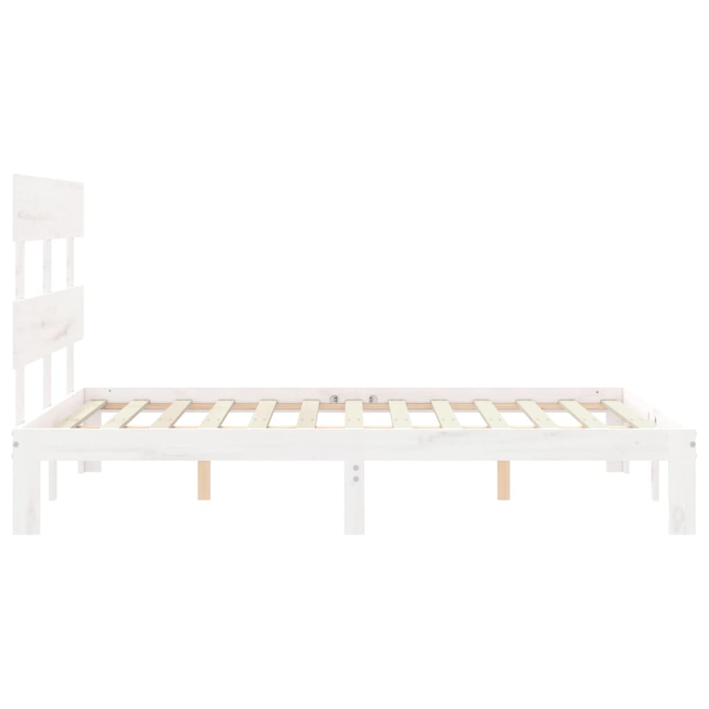 vidaXL Bed Frame without Mattress White 120x200 cm Solid Wood Pine