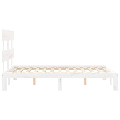 vidaXL Bed Frame without Mattress White 120x200 cm Solid Wood Pine