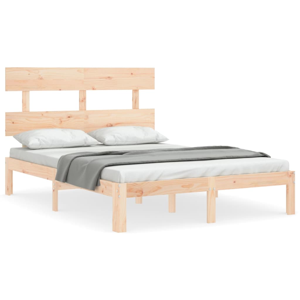 vidaXL Bed Frame without Mattress 140x200 cm Solid Wood Pine