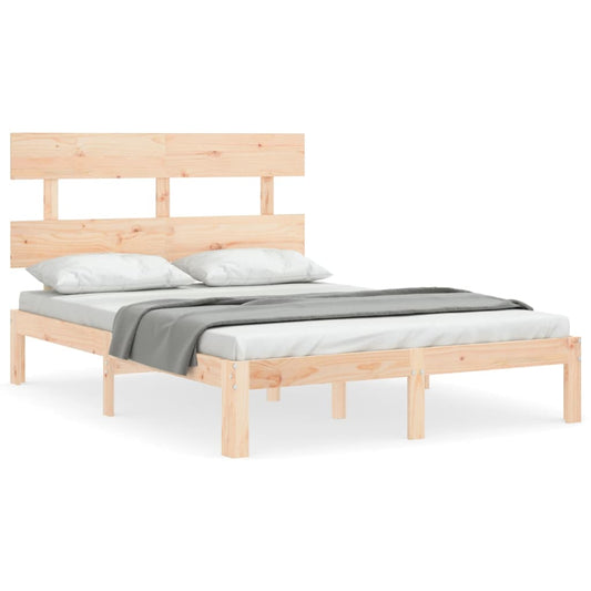 vidaXL Bed Frame without Mattress 140x200 cm Solid Wood Pine