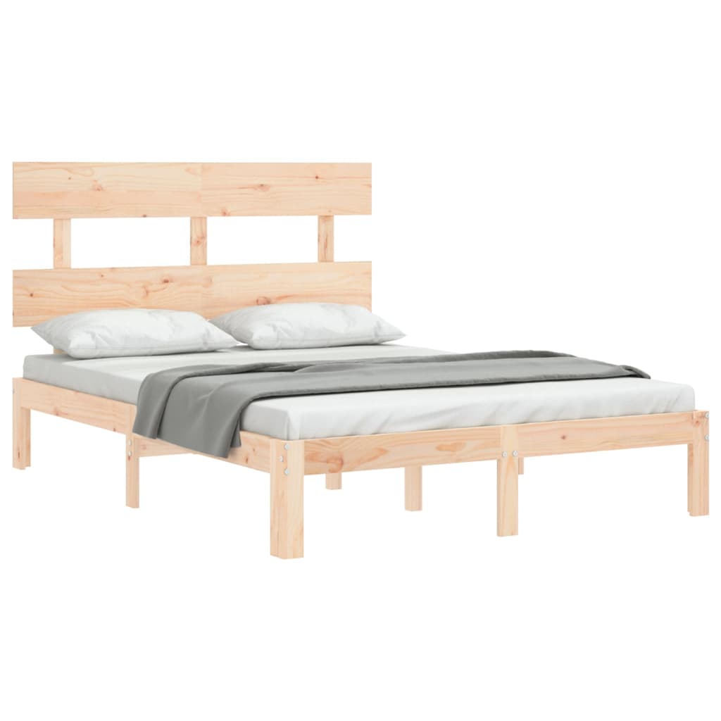 vidaXL Bed Frame without Mattress 140x200 cm Solid Wood Pine