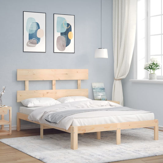 vidaXL Bed Frame without Mattress 140x200 cm Solid Wood Pine