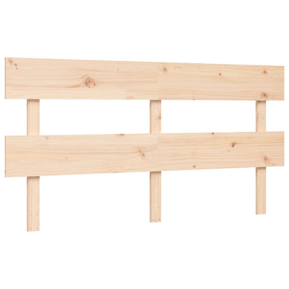vidaXL Bed Frame | Natural Wood | Solid Pine Wood | King | Bed Frame