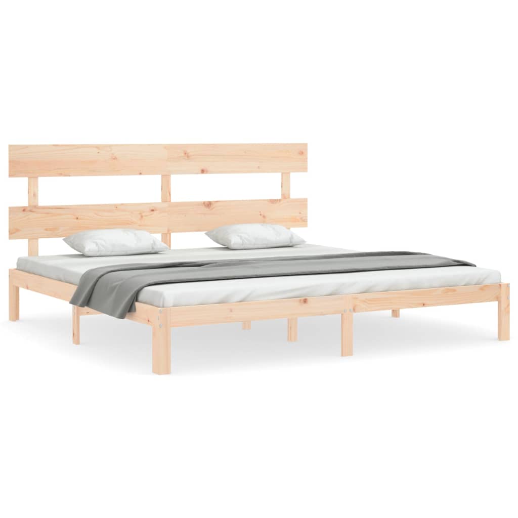 vidaXL Bed Frame without Mattress Super King Size Solid Wood Pine