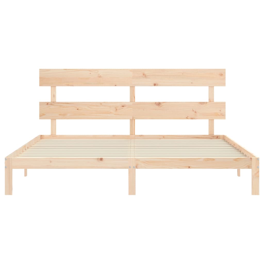 vidaXL Bed Frame without Mattress Super King Size Solid Wood Pine