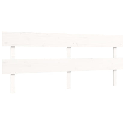 vidaXL Bed Frame without Mattress White Super King Size Solid Wood Pine