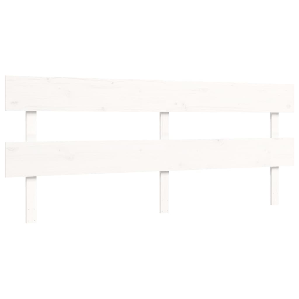 vidaXL Bed Frame without Mattress White 200x200 cm Solid Wood Pine