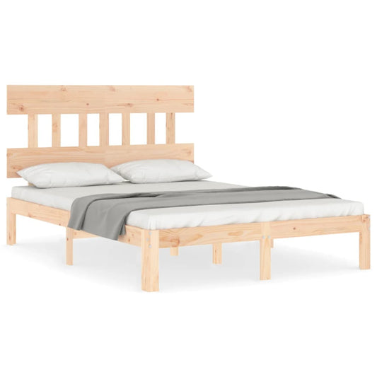 vidaXL Bed Frame without Mattress Small Double Solid Wood Pine