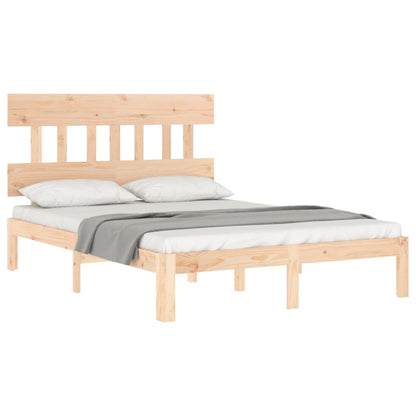 vidaXL Bed Frame without Mattress Small Double Solid Wood Pine